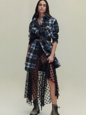 Anthropologie Shacket Fluffy Fleece sz XS EUC oversized